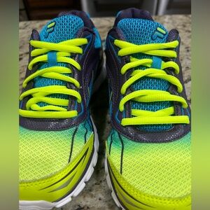 Fila CoolMax Memory Foam Running Shoes Neon Teal Yellow Athletic Sneakers Womens